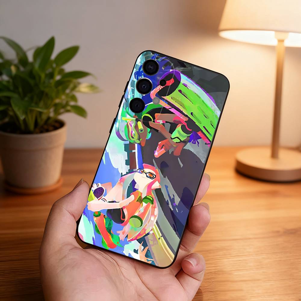

Game Splatoon Phone Case For Samsung S25,S24,S21,S22,S23,S30,Ultra,S20,Plus,Fe,Lite,5G Black Cover Samsung S25