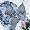 Ruffled Frilled Halter Bikini Women Swimwear Female Swimsuit Two-pieces Bikini Set High Cut Bather Bathing Suit Swim Lady K3392