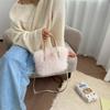 Luxury Faux Fur Ladies Square Shoulder Bags Winter Fluffy Female Crossbody Bag Soft Furry Plush Women's Small Handbags Purse