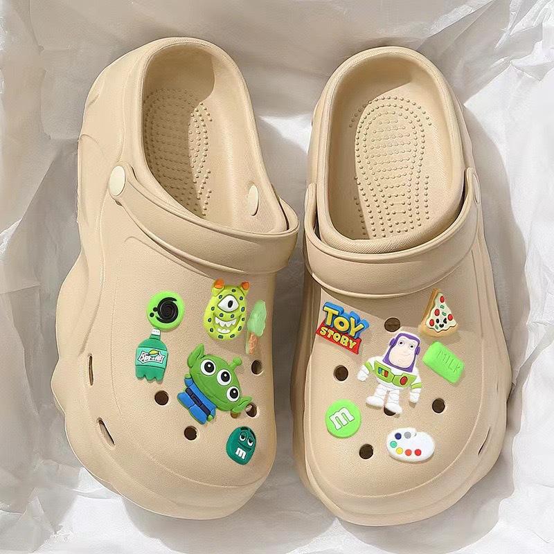 Women's 2025 Summer EVA Platform Clog Slippers - Height-Enhancing, Anti-Slip Beach Sandals