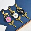 Style Daisy Bag Charm With Rhinestones For Fashionable Handbags And Gifts