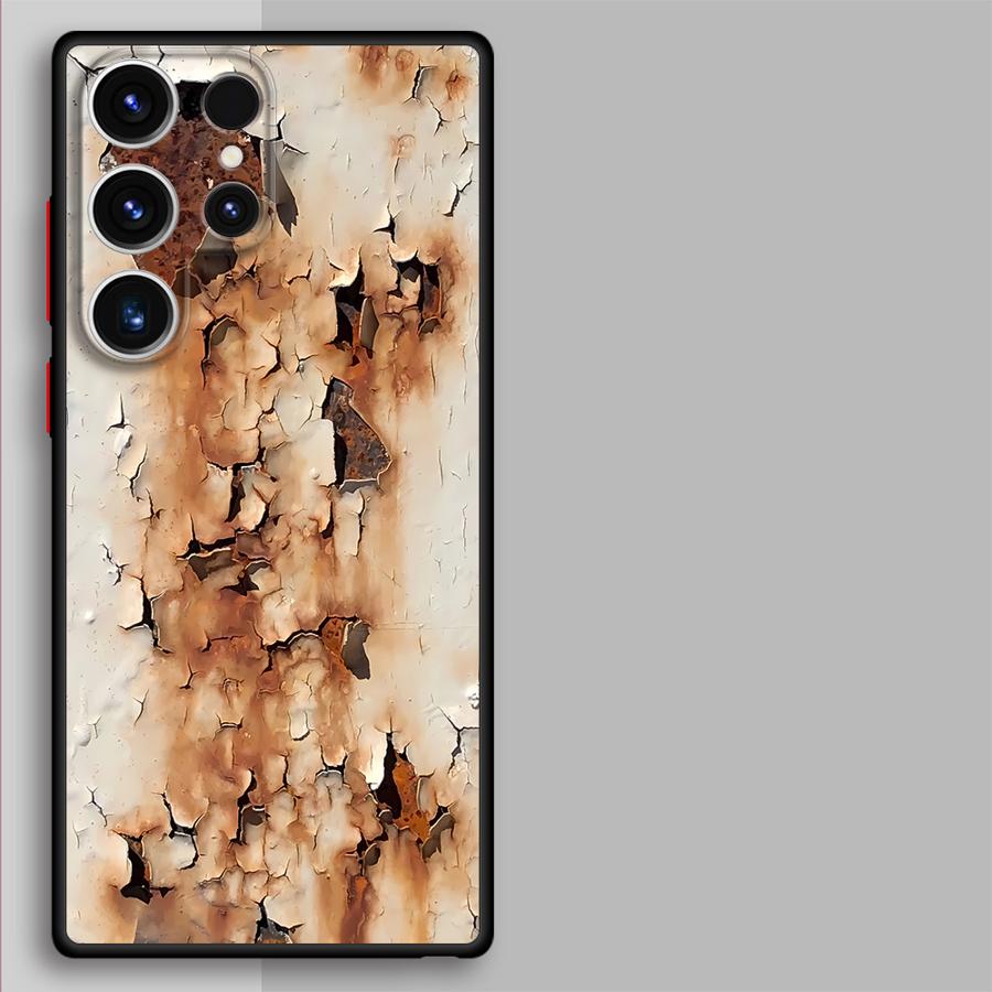 Retro Rust Design Case for Samsung Galaxy S25 Edge S23 Ultra S21 S24 FE S22 Plus S10 S20 S9 Back Phone Cover