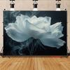 2D Ethereal White Rose Photography Background Cloth for Photo Booth