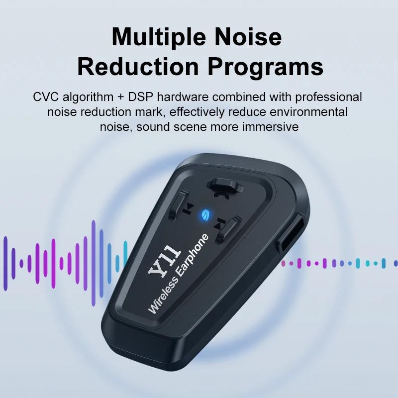 Y11 Motorcycle Helmet Bluetooth 5.3 Headset Waterproof Moto Headphone Wireless Handsfree Call Music Player Helmet Earphone