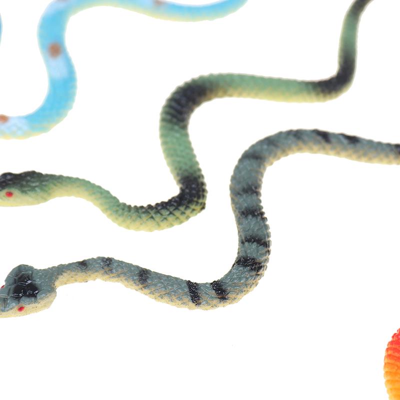 12 Pièces Haute Simulation Jouet Modèle Serpent en Plastique Serpent Effrayant Amusant Jouets Farceurs pour Enfants