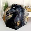 1pc Horse Abstract Automatic Open/Close Umbrella, Portable Folding Umbrella for Travel, Themed Events064