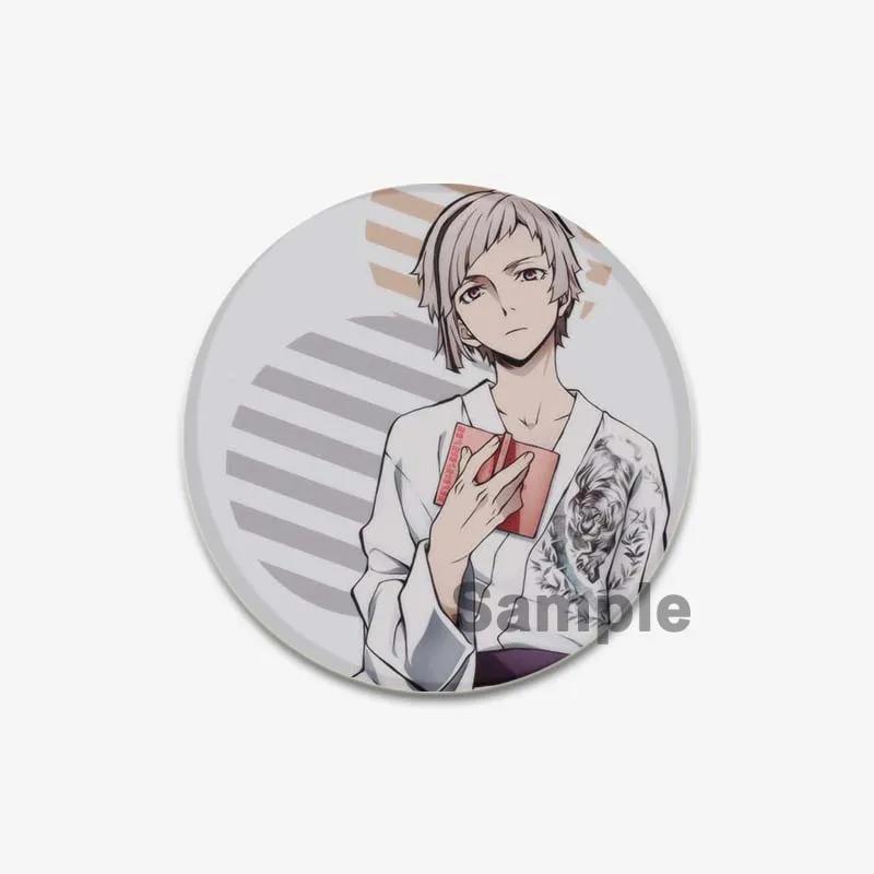 32/44/58mm Bungo Stray Dogs Pin Agency Atsushi Nakajima Dazai Osamu Soft Button Decorative Handmade Hat Badge Gift Accessory