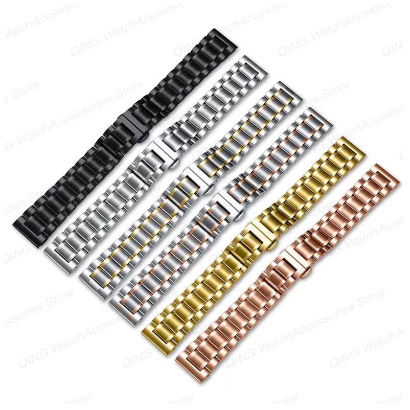 Brățară Ceas Oțel Inoxidabil Solid Capăt Plat Arc pentru Curea Tissot Cataramă Fluture 12 13 14 15 16 17 18 19 20 21 22 23 24mm Universal