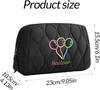 Customized Makeup Bag Quilted Travel Cosmetic Bag Travel Zipper Pouch - Cosmetic Organizer for Women