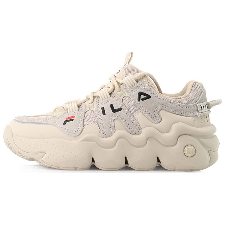 Fila Panini Casual Comfortable Second Generation Shock Absorbing Durable Low Top Retro Basketball Shoes Women Sneaker Oatmeal F12W141223FOC