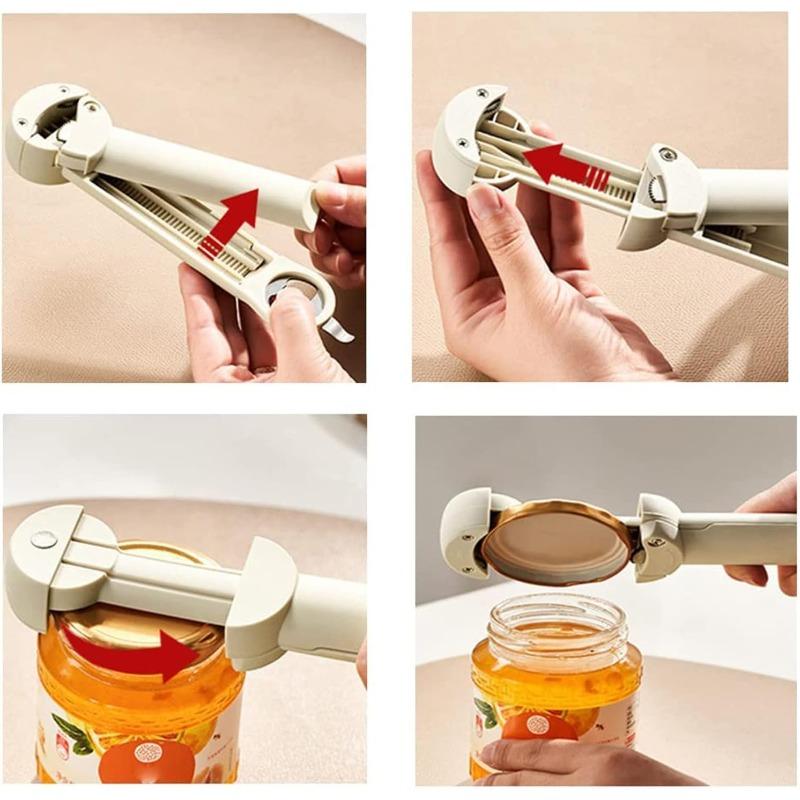 Multifunctional Bottle Opener with Magnetic Can Opener Cap Remover for Beer Soda Cans Bottle Opener Tool for Kitchen and Bar Use