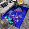 Mystical Colorful Mushroom and Lizard Design Rug for Everyone's Space * Suitable for use as an anti-slip game mat for living room and bedroom sofas