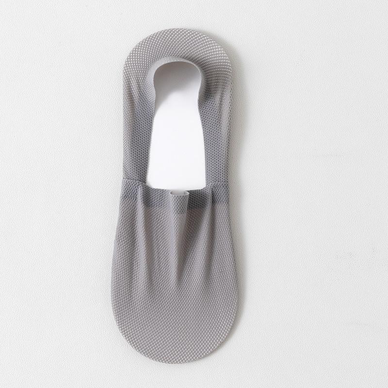 Sommer Mesh Atmungsaktive Low Cut Socken Herren Silikon Rutschfeste Unsichtbare No Show Socken Lässige Einfarbig Eis Seide Socke