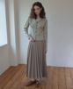 Aueonoseuteljia Mid Waist Pleats Long Skirt_Brown(O26Sk04)