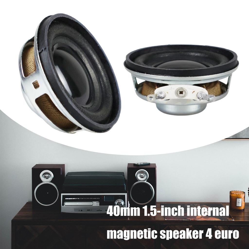 40mm Speakers Magnetic Speakers Set Full Frequency Horn 3W 4Ohm Enhances Auditory Loudspeakers 2PCS