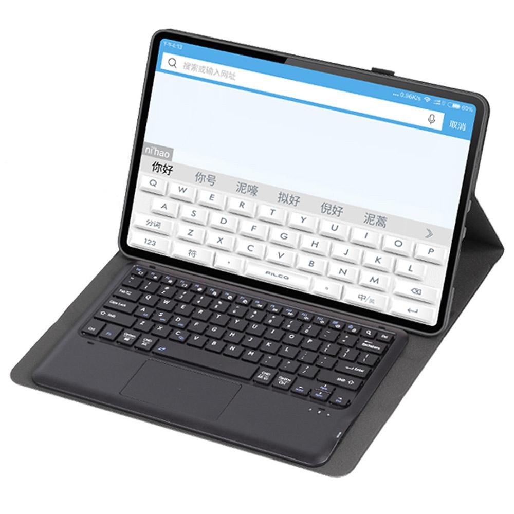 

A0N8-A For Xiaomi Pad 6 Max 14 Leather Tablet Case+Bluetooth-compatible Keyboard with Touchpad Purple