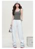 Summer Trendy Hot Girl Fashion Vest Strap Slimming Sleeveless Solid Color Slimming Bottom Top