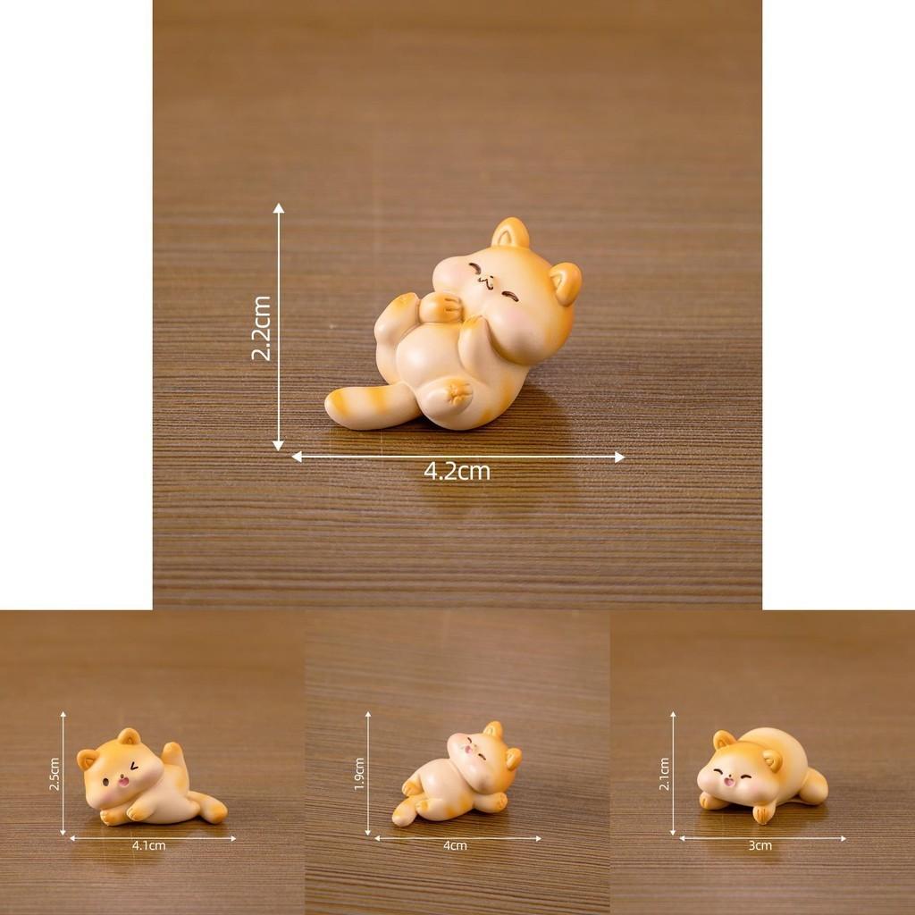 Adorable Resin Fat Cat Figurine Blind Box Cute Cartoon Miniature Animal Decor
