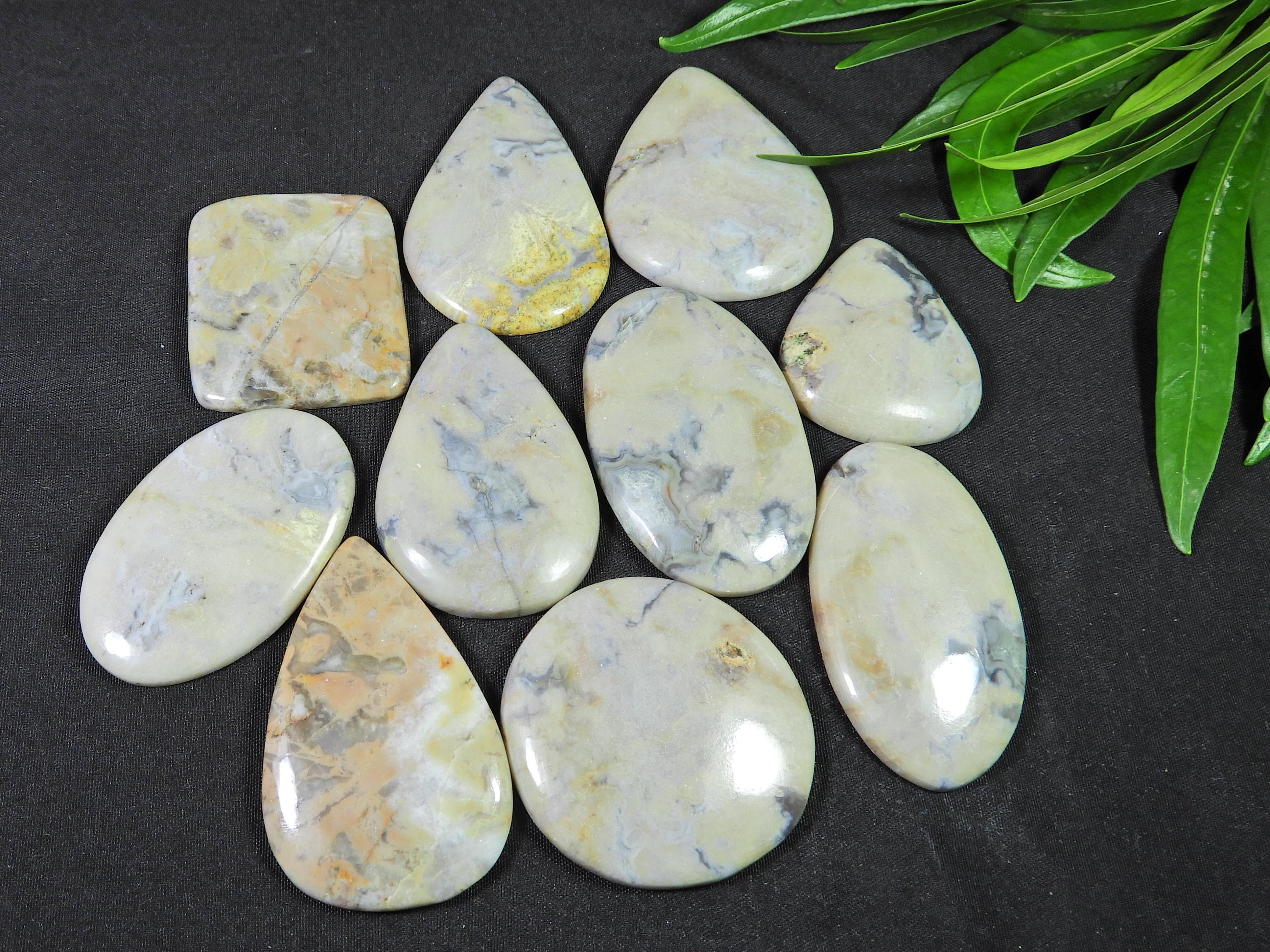 

524Cts. Natural Coffee Bean Jasper Pear Cabochon Loose Gemstone 10 Pcs Lot GN-27