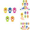 Cute Shark Finger Family Toy For Kids Plastic Material, Bag Packaging