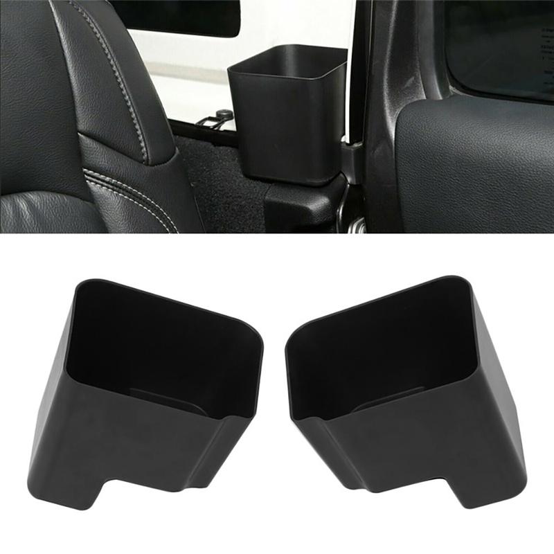 2pcs Rear Seat Side Storage Boxes For Jeep Wrangler JL 2018+ Jeep Gladiator JT  Side Storage Box Left Right Oragnizer Box