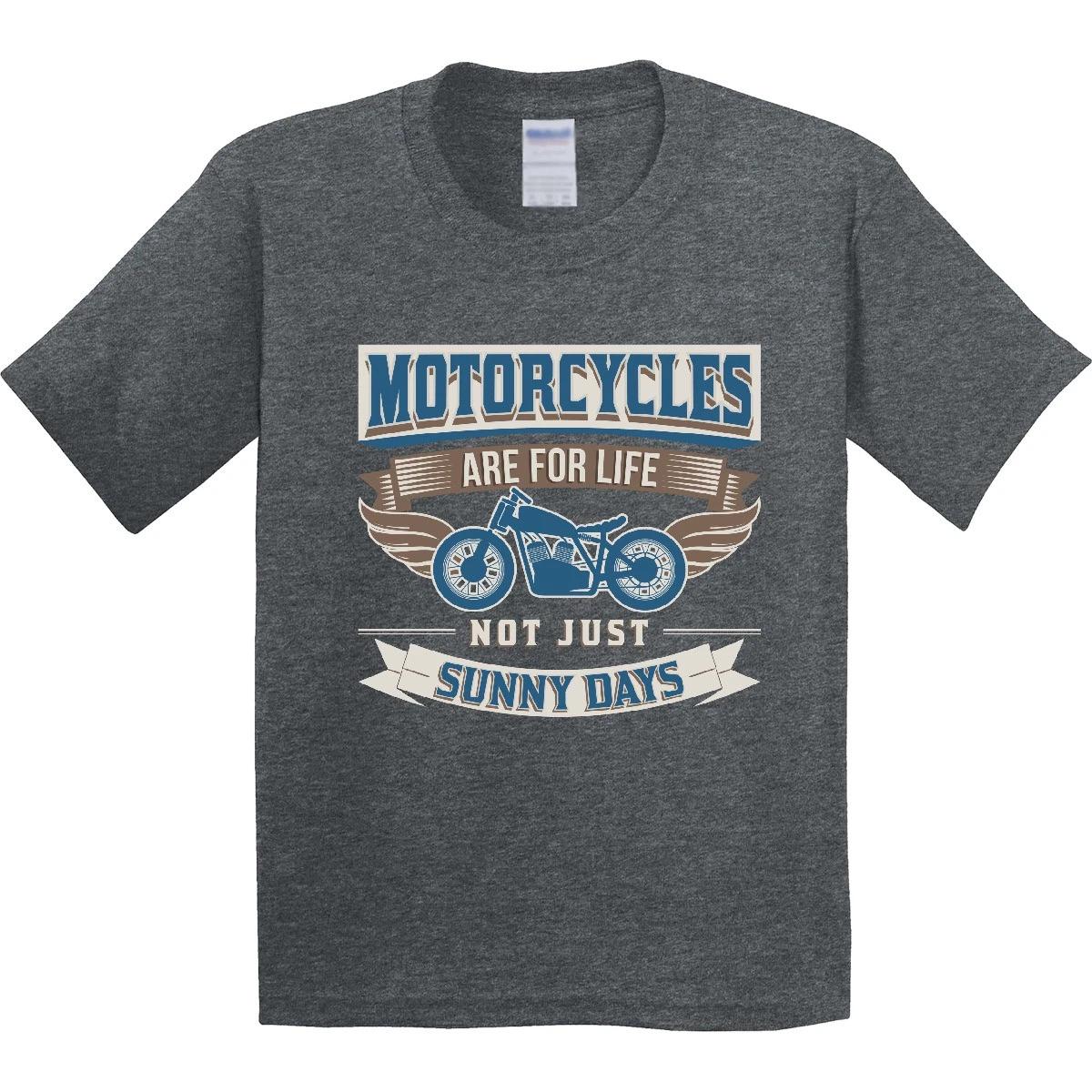

Inktastic Motorcycles Are For Life Biker Youth T-Shirt Cyclist Retro Ride Tee 100
