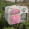 Trendy Solid Color Large Capacity Pet Backpack Outdoor Cat Bag Portable Single Shoulder Crossbody Cat Cage