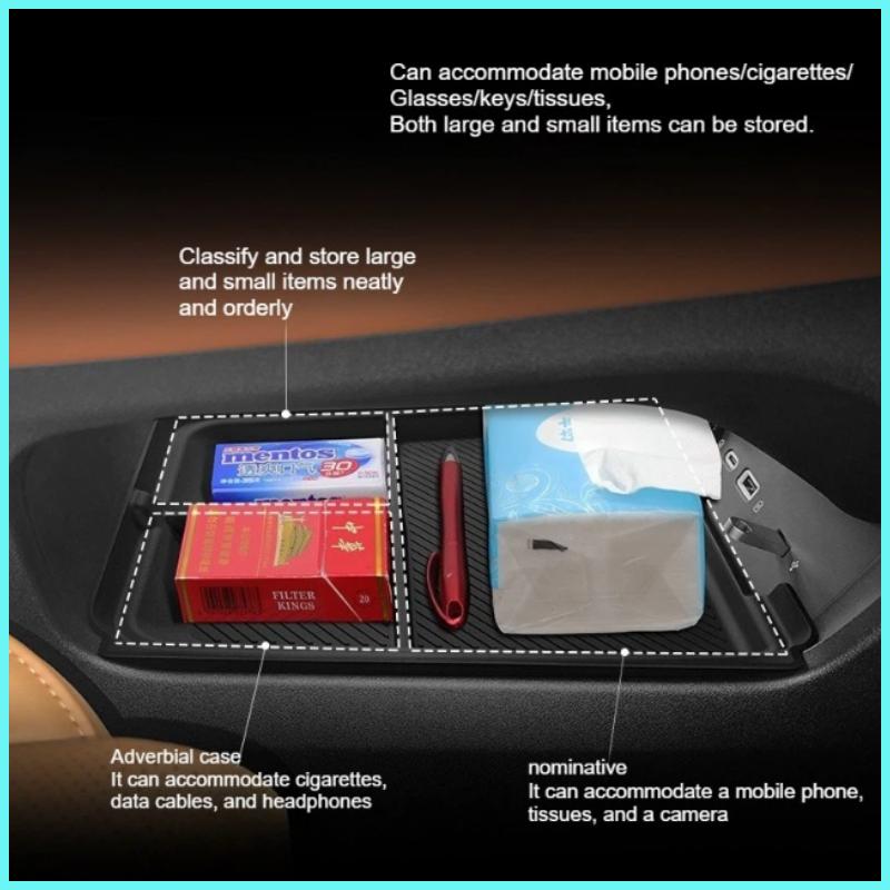 For Leapmotor C10 2024-2026 Center Console Lower Storage Box Armrest Storage Tray Organizer Case Car Interior Decor Accessories