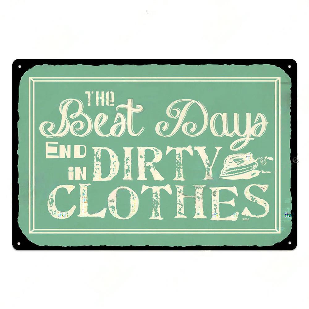 Laundry Vintage Metal Posters Tin Signs Decor Funny Metal Plaque Pin Up Girl Home Wall Art Painting