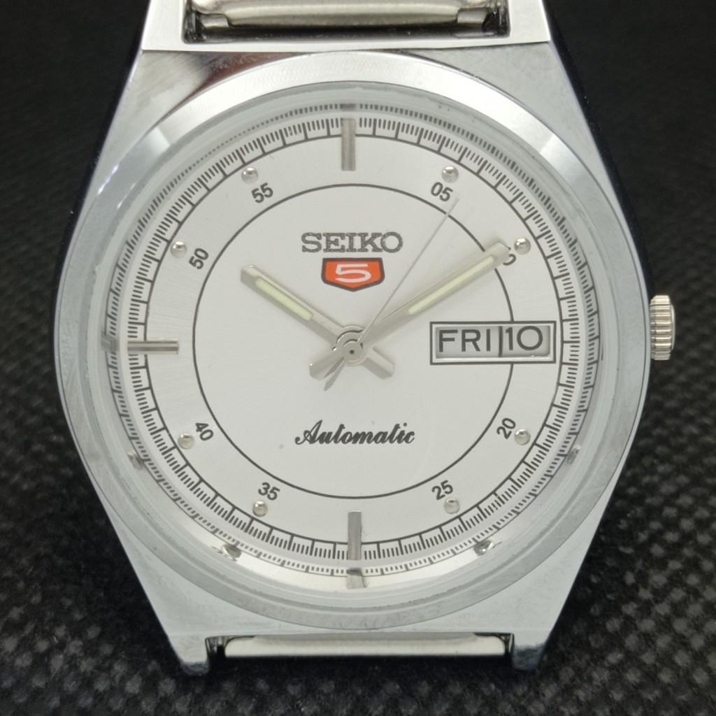 REFURBISHED VINTAGE SEIKO 5 AUTO 6309A JAPAN MENS SILVER WATCH 593a-a311249-2
