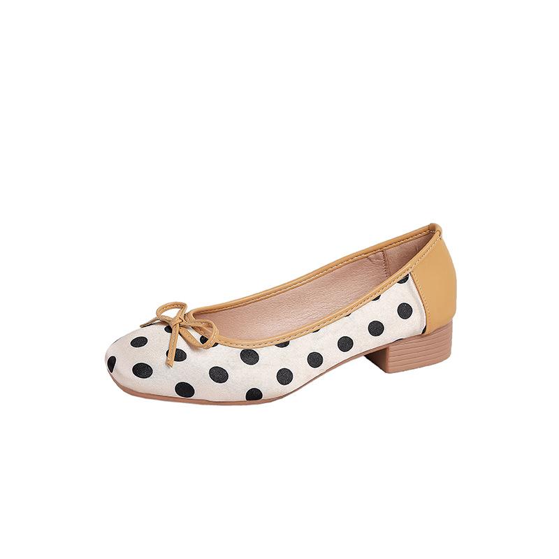 Women's Dress Shoes Wedding Square Toe Low Heel Pumps Shoes Slip On Chunky Block Heels for Women Comfortable Dress Shoes for Office Work Business