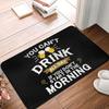 Drinking Beer Printed Doormat Welcome Mat Shop House Indoor Non-slip Home Entrance Floor Carpet Washable Bathroom Bedroom Rug