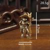 Vintage Mystic Mage Brass Figurine Wizard Statue Rustic Metal Craft Decor for Coffee Table Office Desktop Collectible Gift