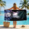 Beach Towel with B-BLUE L-LOCK Pattern - soft,absorbent,machine washable Lightweight&Modern,swimming,Travel Essentials