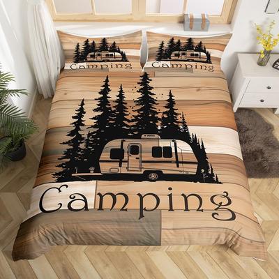Camping Weiche Bettbezug Garnitur Ful King-Size Abmessungen Karton Wohnmobil Campingwagen Bettwäsche Set Camper Zubehör für Reiseanhänger Warm