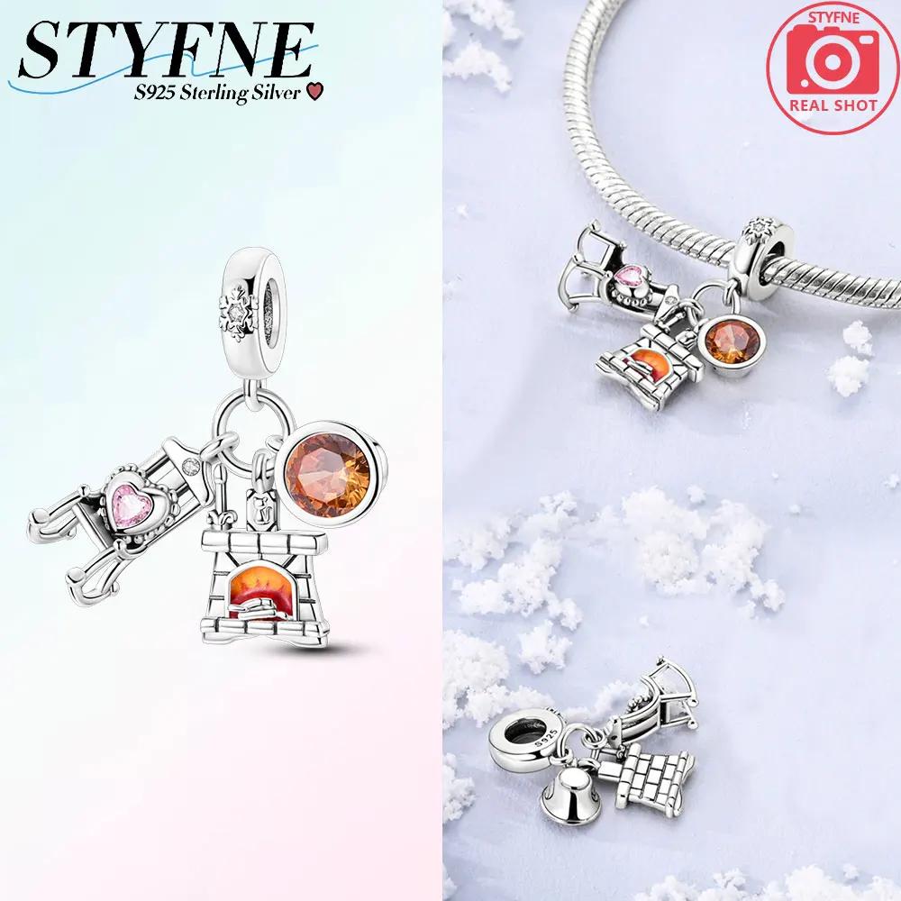 

Charm Bead Charms Plata Fireplace Rocking Chair Coffee Bead Charms Compatible With Authentic Bracelets Charm Bead Charms Ideal For Women Jewellery Do