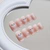 24pcs Manicure Long Almond False Nails Ballerina Stiletto Fake Nials Flowers Rainbow Detachable Press On Nails DIY