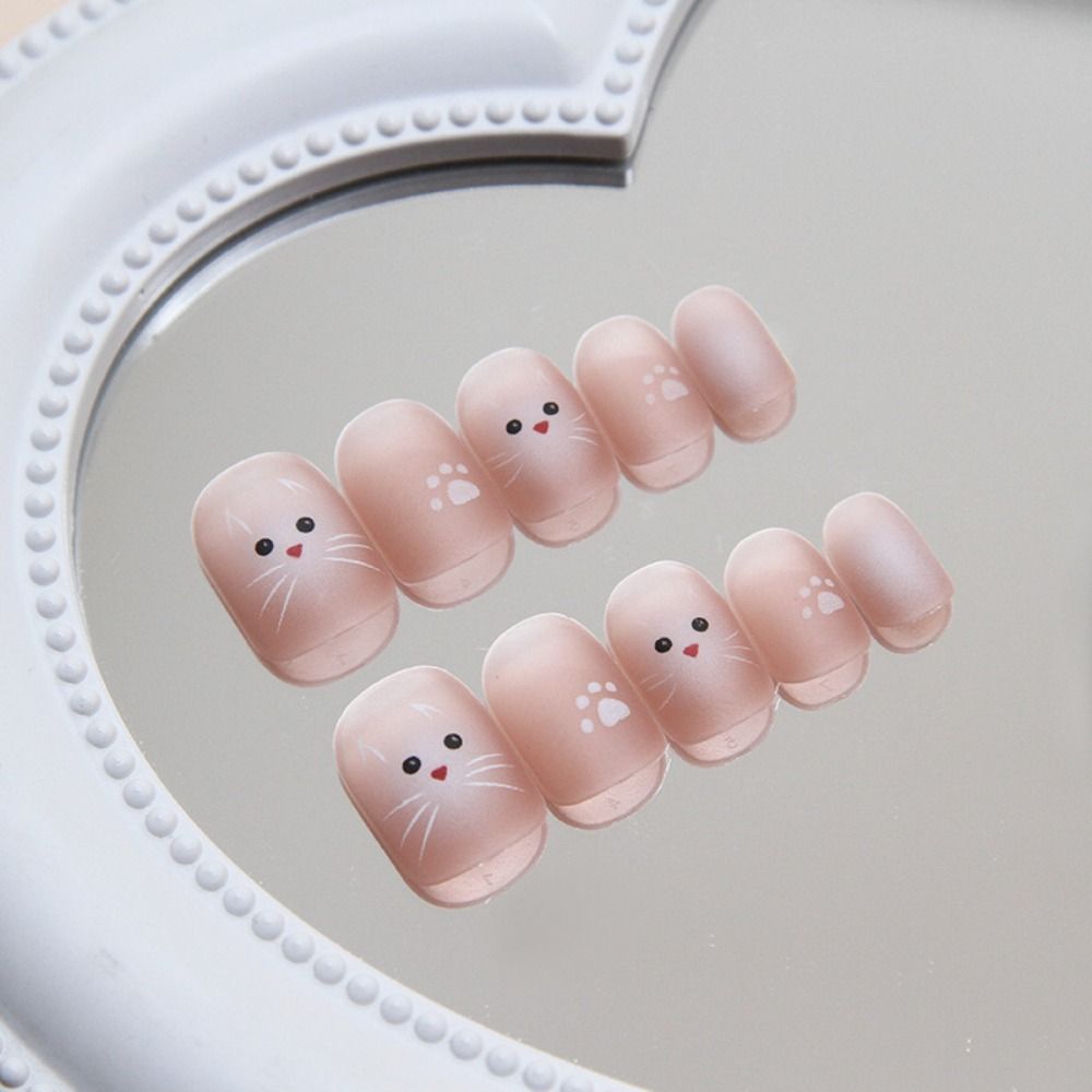 24pcs Manicure Long Almond False Nails Ballerina Stiletto Fake Nials Flowers Rainbow Detachable Press On Nails DIY