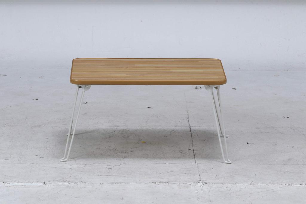 Fuji Boeki Chabudai (low Table), 60cm Wide X 45cm Deep X 32cm High, Natural White, Foldable, 14414