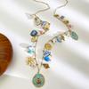 Bohemia Enamel Ceramic Necklace Long Style Women's Necklace Jewelry for Women  Jewelry Accessories