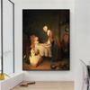 Vintage Famous Oil Painting Prints Jean-Siméon Chardin Saying Grace Canvas Painting 17th century Poster Picture Home Decor