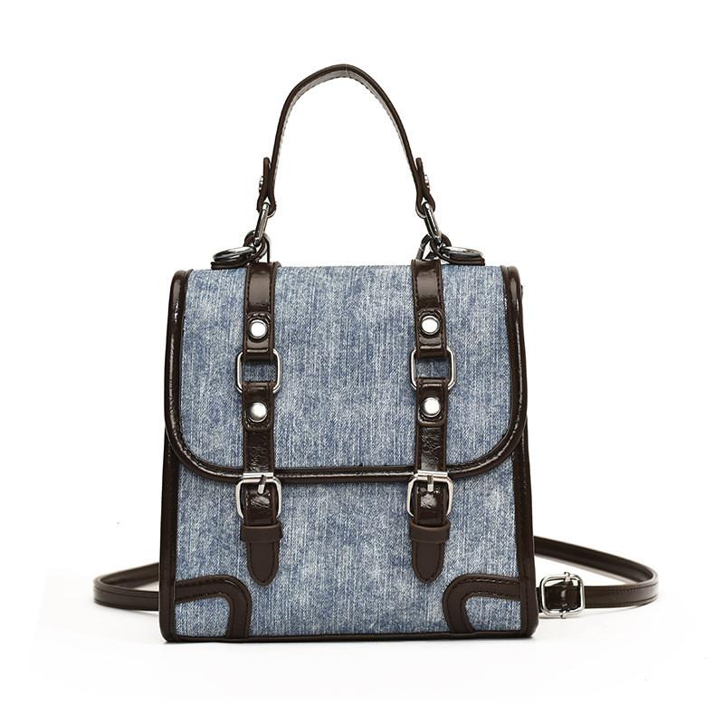 Ielgy British Preppy Backpack Simple Retro Backpack Casual All-Match One-Shoulder Handbag