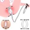 Labia Spreader Strap with Clamp Clip Onto Clitoris Spread Pussy Open Vagina Stimulator BDSM Bondage Nipple Sucker Sex Toys Slave