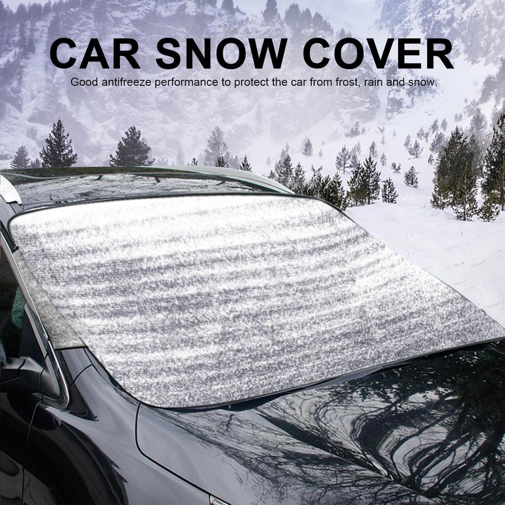 Front Car Window Ice Protection Snow Ice Windshield Cover All Weather Vehicle Sun Block Exterior Anti-Freeze Protector For RVs