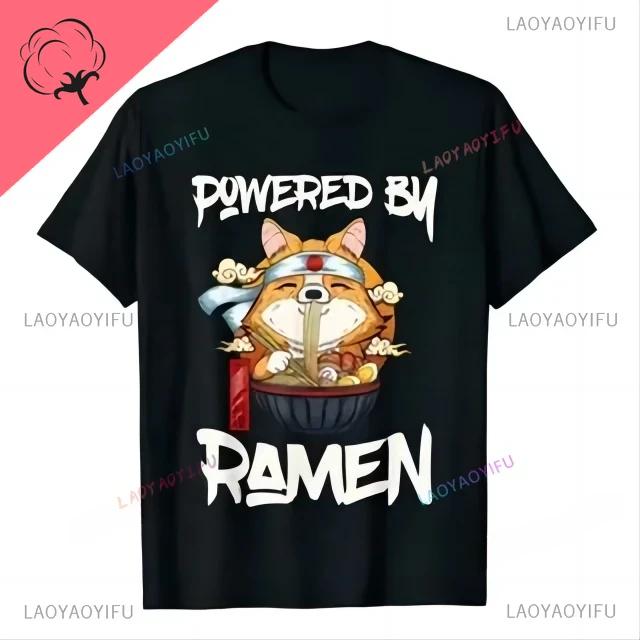 Kawaii Japan RaUnisex Cat Print Tshirt Animated Cat Love Round Cut Cotton Tshirt Harajuku Unisex Unisex Summer Streetwear O-neck Tops Unisex