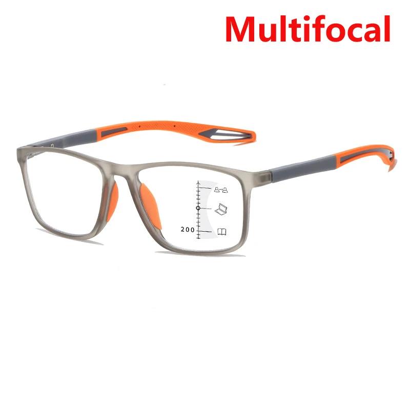 Photochromic Multifocal Reading Glasses Anti-blue Light Presbyopia Eyeglasses Outdoor Sport Unisex Ultralight Diopter Eyeglasses