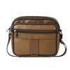 Bolsa Transversal Masculina em Couro Genuíno - Couro de Vaca com Grão Lichia, Bolsa de Ombro Único Casual e Estilosa
