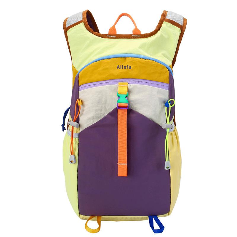 

Дофаминовая сумка для альпинизма на открытом воздухе, дорожная сумка, рюкзак большой вместимости, нишевый дизайн, женский рюкзак для отдыха, фитнеса, велоспорта разноцветный