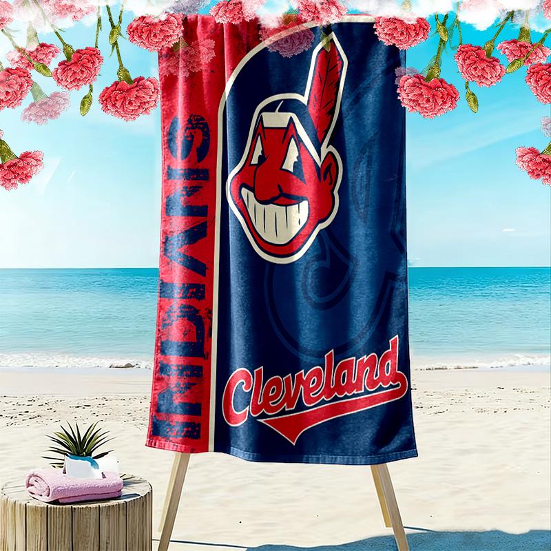 Asciugamano da Spiaggia Cleveland Indians, Asciugamano Grande Morbido ad Asciugatura Rapida per Spiaggia Campeggio Nuoto