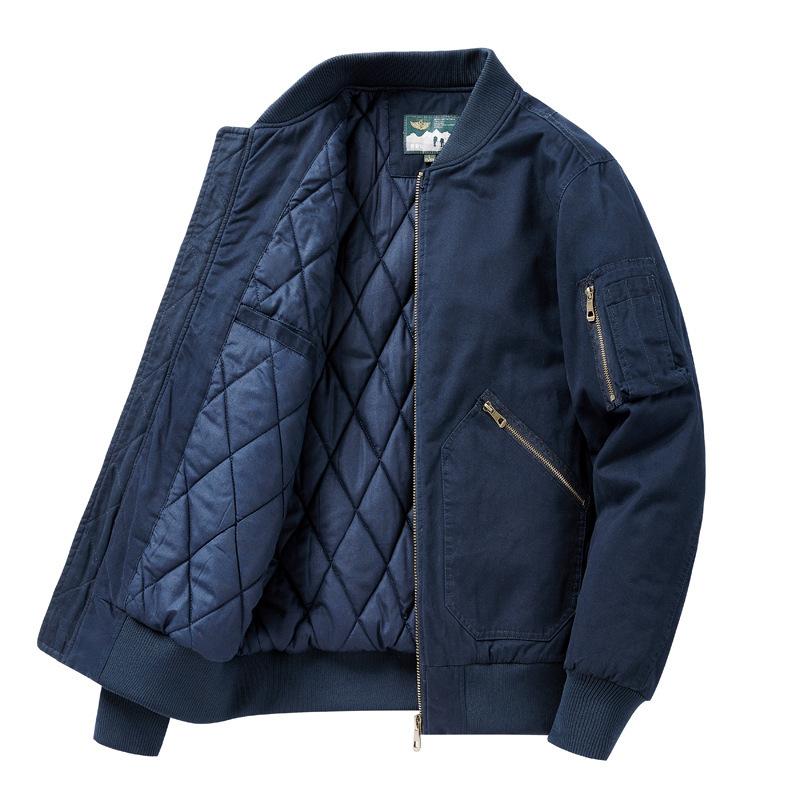 Pure Cotton Flight Cotton-padded Men's Jacket Autumn and Winter Loose Top Clothing American Retro Tooling Baseball Collar Thickened Cotton Clothing